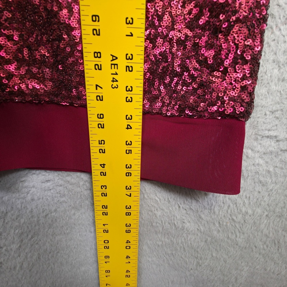 Betsey Johnson Dress Women 14 Red Sequin Y2K Vamp Glam New Year Holiday HOCO - Picture 9 of 16